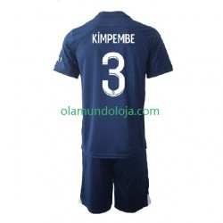 Camisola Paris Saint-Germain Kimpembe 3 Criança Equipamento Primeiro 2022-2023 Manga Curta